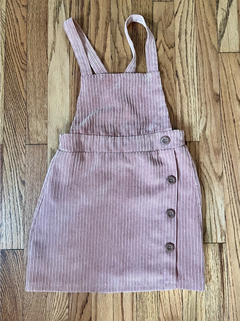 Art Class Girls Pink Corduroy Pinafore Dress with Button Detail Sz 6